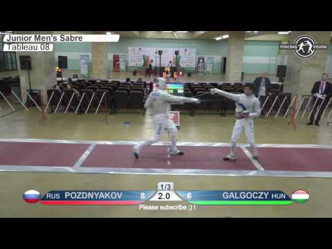 FE M S Individual Juniors Plovdiv BUL ZC Europe 2017 T08 01 red POZDNIAKOV RUS vs GALGOCZY HUN