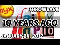 Throwback MYX DAILY TOP 10 January 24 2012