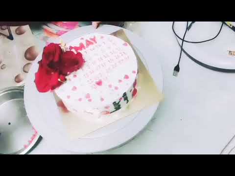 #half kg anniversary cake