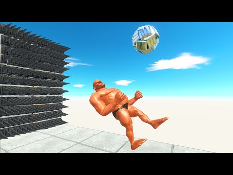 TRAP SWING METAL BALL PUSHES UNITS INTO SPIKES | ANIMAL REVOLT BATTLE SIMULATOR