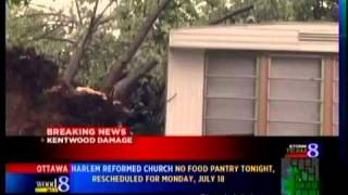 preview picture of video 'Storms damage Kentwood mobile home park'