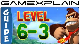 Donkey Kong Country Returns 3D: Weighty Way 6-3 (Puzzle Pieces, KONG Letters Guide, Walkthrough)