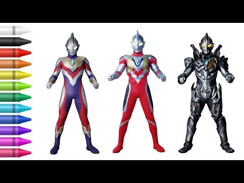 MEWARNAI ULTRAMAN TRIGGER, ULTRAMAN STRONG TYPE & DARK TRIGGER