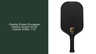 Video thumbnail: Electrum Model E Middleweight Carbon Fiber Pickleball Paddle