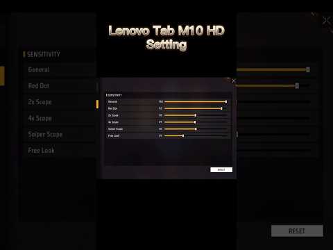 Lenovo Tab M10 HD Headshot Setting⚙️💯 #freefire #viral #shorts