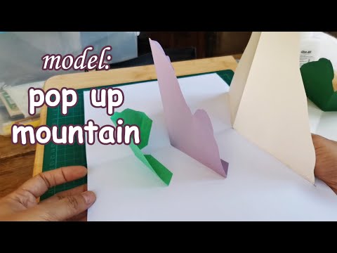 model: Pop Up Mountain - how to make a pop up mountain with V-fold mechanism