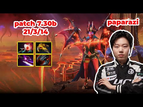 Paparazi Queen of Pain Mid - DOTA 2 7.30b - MMR rank - Dota2 Gameplay [Learn To PRO dota2]