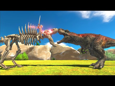 New Update Skeleton T-Rex King vs Every Unit - Animal Revolt Battle Simulator
