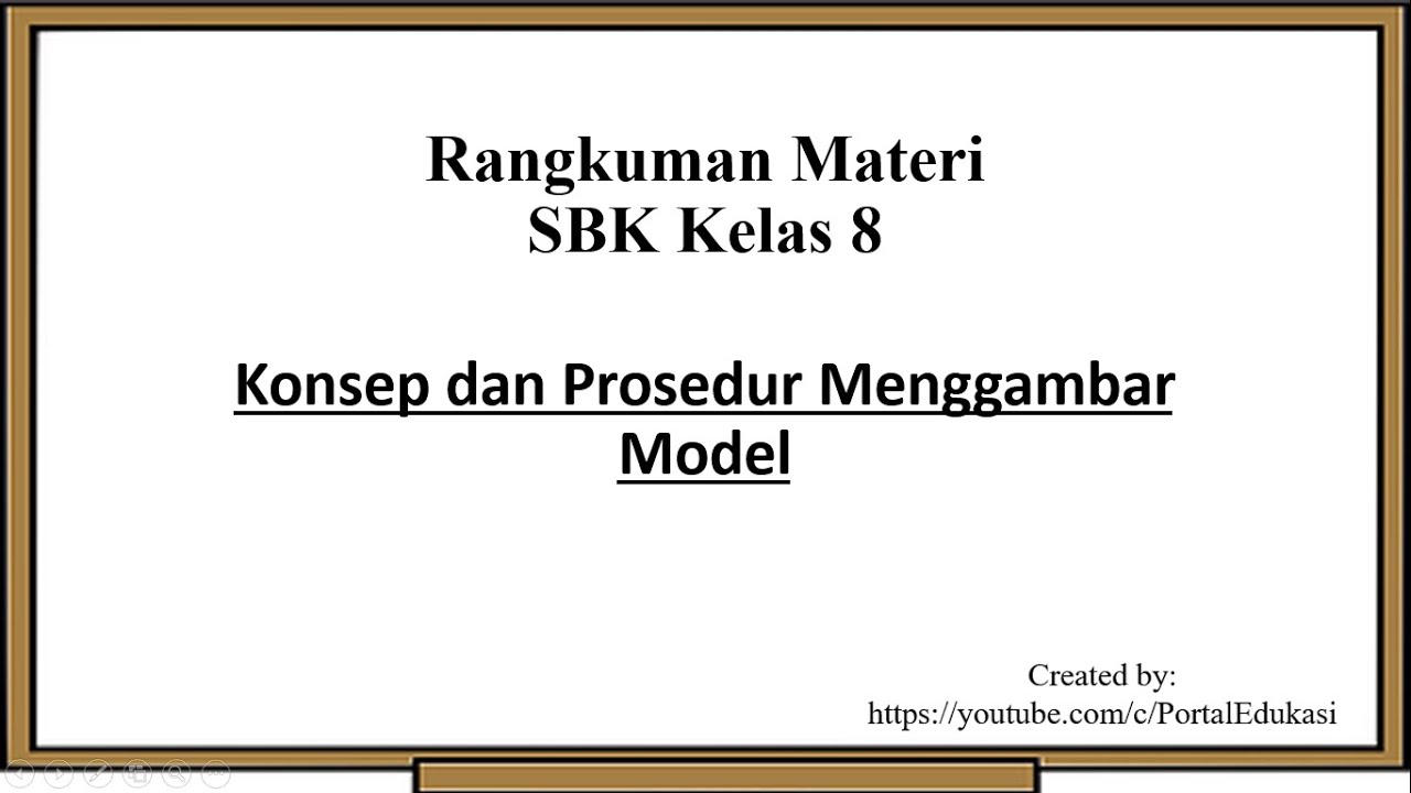 Rangkuman Materi SBK Kelas 8 Bab 1: Konsep dan Prosedur Menggambar Model.
