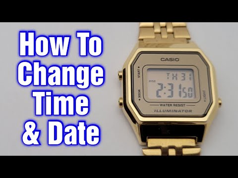How To Change Time & Date Casio Watch (Model LA680W)