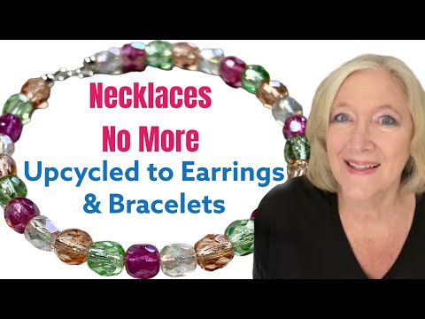 Make UPCYCLED Vintage JEWELRY Beaded EARRINGS Bracelet ❤️ Beginner Jewellery Making DIY