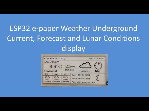 Tech Note 091 - ESP32 and 2.9" e-Paper for a Weather Display (low power)