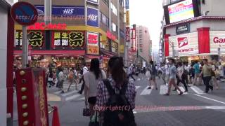 preview picture of video 'Japan Trip 2014 Tokyo Walking&Cycling Ikebukuro Station East exit Sunshine-60-dōri 02'