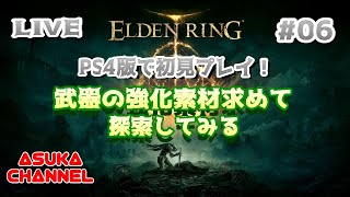 #06　PS4版エルデンリングを初見プレイ！武器の強化素材求めて探索してみる