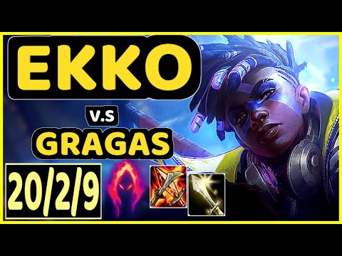 CBOI (EKKO) vs GRAGAS - 20/2/9 KDA JUNGLE GAMEPLAY - EUW Ranked MASTER