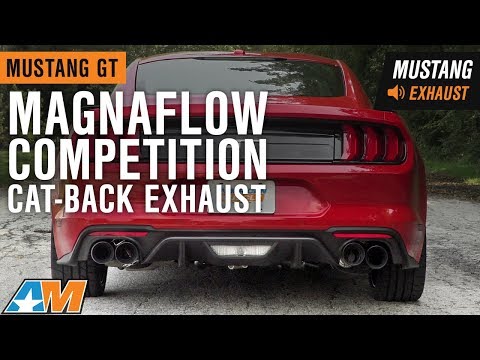 2018-2020 Mustang GT Magnaflow Competition Cat-Back w/ Black Tips Exhaust Sound Clip & Install