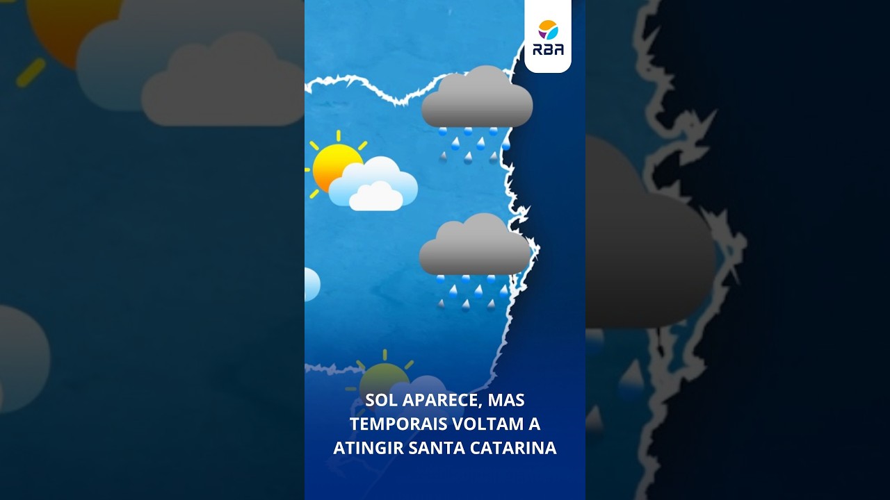 Sol aparece, mas temporais voltam a atingir Santa Catarina