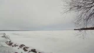 preview picture of video 'Big Bay Point Ice Fishing Feb 3 2013'