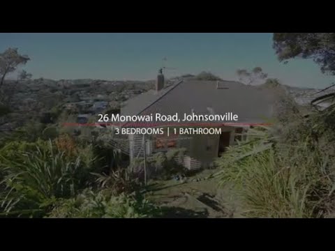 26 Monowai Road, Johnsonville, Wellington, 3 Bedrooms, 1 Bathrooms, House