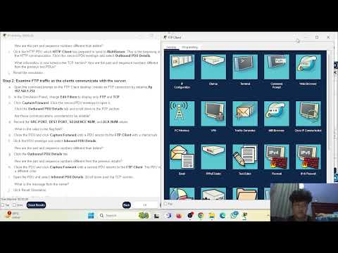 14.8.1 Packet Tracer - Tcp and UDP Communications