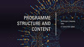 AUN-QA Criterion 2: Programme Structure and Content