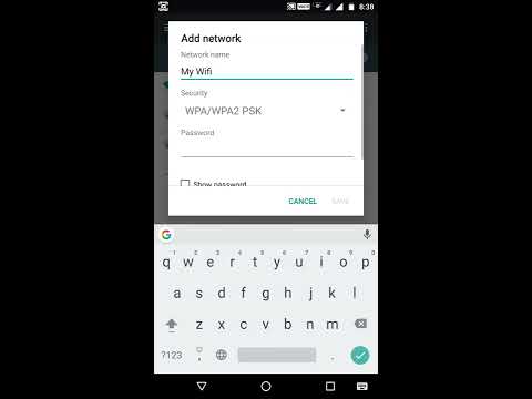 how to add hidden wifi network manually in smartphones (mobile phone)