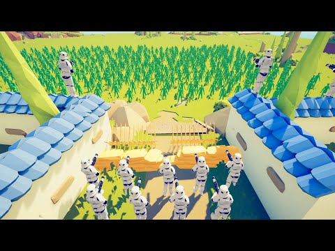 Zombie 100 Units vs  Stormtrooper Army - Totally Accurate Battle Simulator TABS