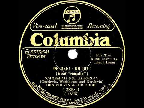 1928 Ben Selvin - Oh Gee! Oh Joy! (Lewis James, vocal)