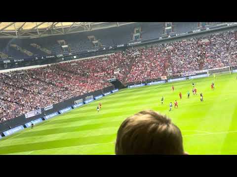Schalke 04 2:2 Twente Enschede - Schalke und Twente Fans singen im Wechselgang