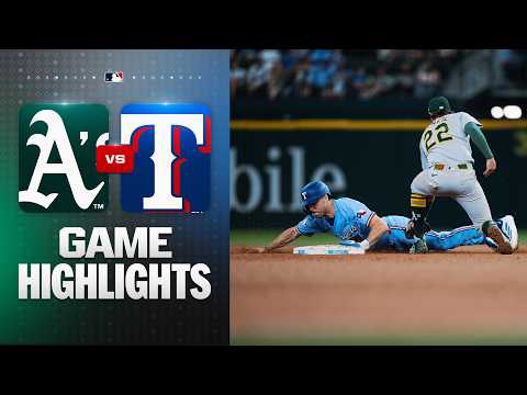 텍사스 VS 애슬레틱스 1:2 MLB 스포츠하이라이트