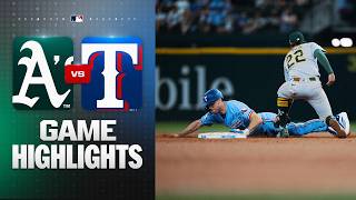 A's vs. Rangers Game Highlights (4/26/26) | MLB Highlights