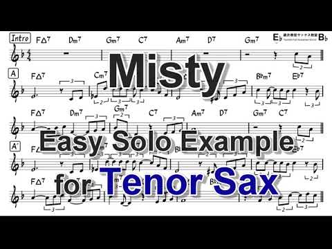 Misty - Easy Solo Example for Tenor Sax