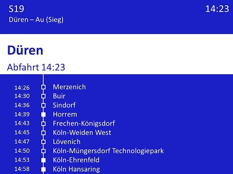 [DB Regio NRW] Ansagen S19 Düren - Au