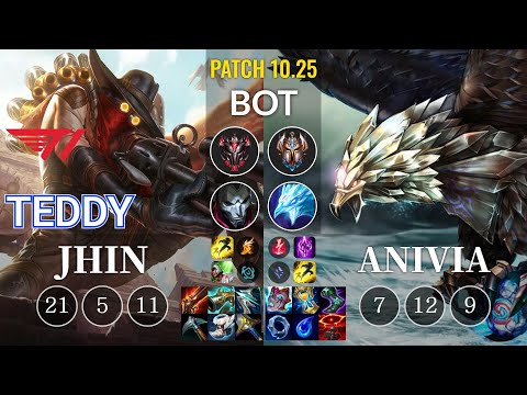 T1 Teddy Jhin vs Anivia Bot - KR Patch 10.25
