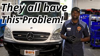 Mercedes Sprinter : Customer Says Oil Leaks Out Under the Engine while The Van is Running, Diag & R