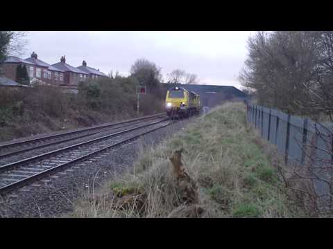 70002 + DRP78219 on 7Z30 Guide Bridge OTPD - Crewe Basford Hall on 30.1.13 - HD