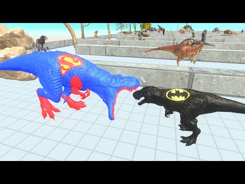 SUPERMAN T-REX DEATH RUN - Animal Revolt Battle Simulator