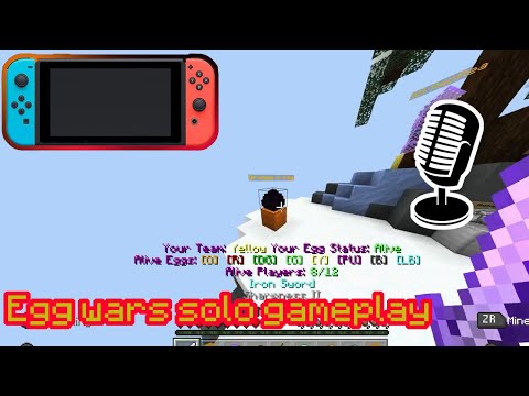 Pro Switch Player Solo Egg Wars Gameplay cubecraft bedrock + commentary