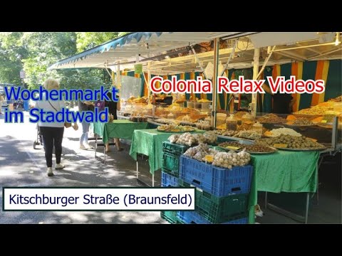 Köln / Cologne Wochenmarkt im Stadtwald an der Kitschburger Straße in Köln-Braunsfeld