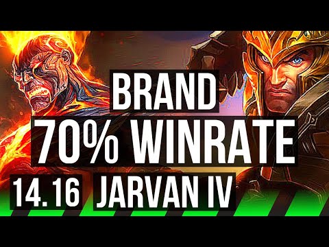 BRAND vs JARVAN IV (JGL) | 6/1/9, 70% winrate | NA Diamond | 14.16
