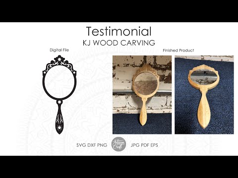 Testimonial from KJ WOOD CARVING for hand mirror cut file