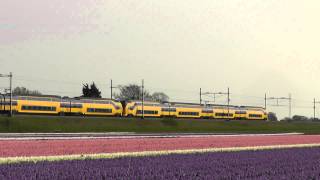 preview picture of video 'VIRM 9401@9419 passeren spoorwegovergang Hillegom Holland, 1 mei 2013'