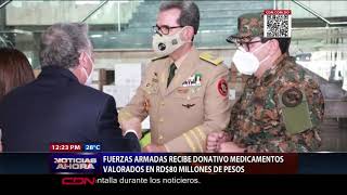 Ministerio de Defensa recibe donativo de medicamentos valorados en RD$80 millones de pesos