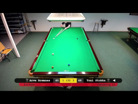 Arve Bremnes - Toni Stokka, Stord Snookerserie Elite Våren 2017