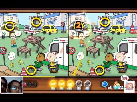 Snoopy Spot the Difference Gameplay Facecam | Levels 396 to 400 | GiftOurPrecious.com