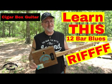 Cigar Box Guitar - 12 Bar Blues Lesson with a KICK!!