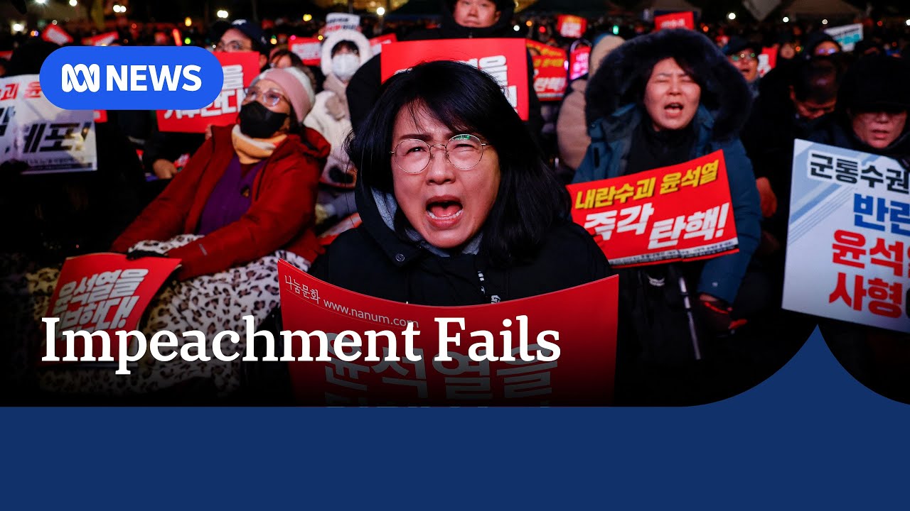 Public outrage in South Korea as impeachment fails after vote boycott | ABC NEWS
