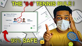 STOP Guessing! Use the "6-6" Tennis Rule for 99% Safe Predictions 🎾