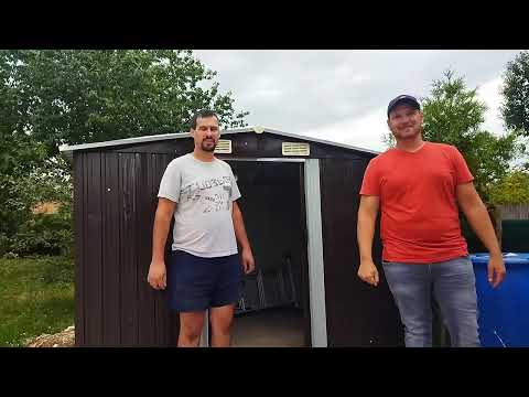 Kerti tároló építése (vidaXL acél kerti fészer 257 x 205 x 178 cm)