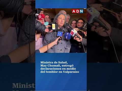 Ministra de Salud, May Chomali, entregó declaraciones en medio del temblor en Valparaíso